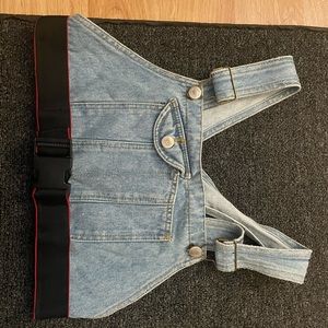 FURST OF A KIND denim overalls crop top